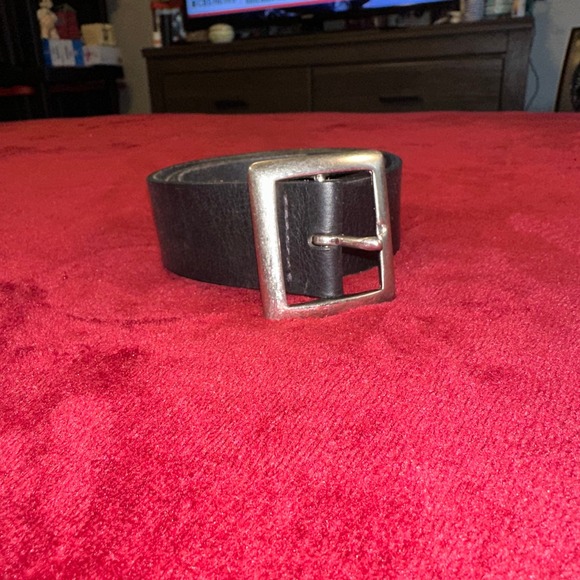 Armani Exchange Other - Armani‎ Exchange Mens Black Leather Belt A|X Logo Solid Brass Buckle 30
